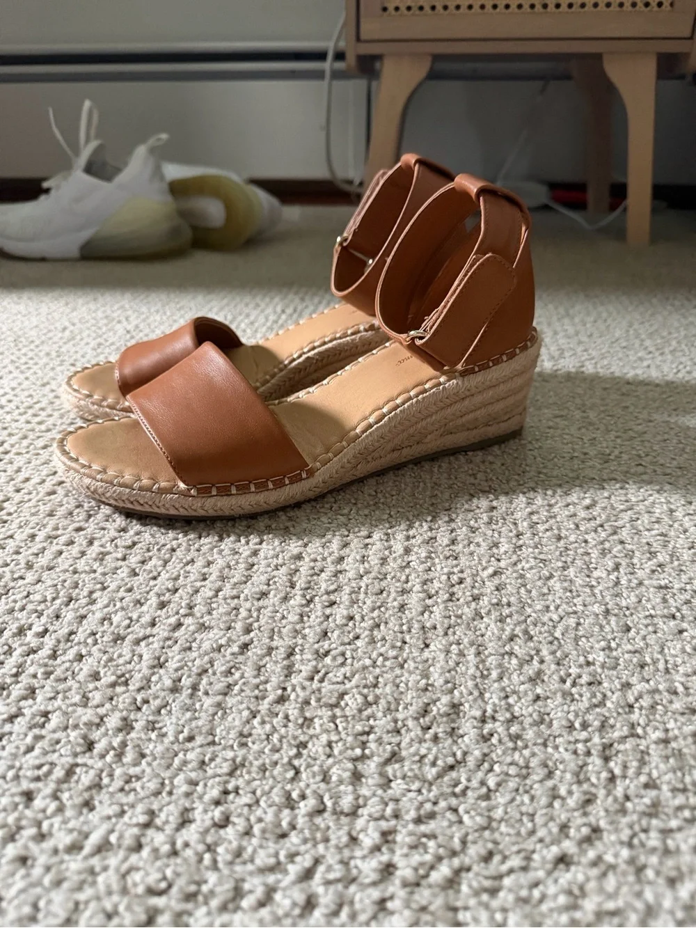 Seychelles Brown Leather Ankle-Strap Espadrille Sandals